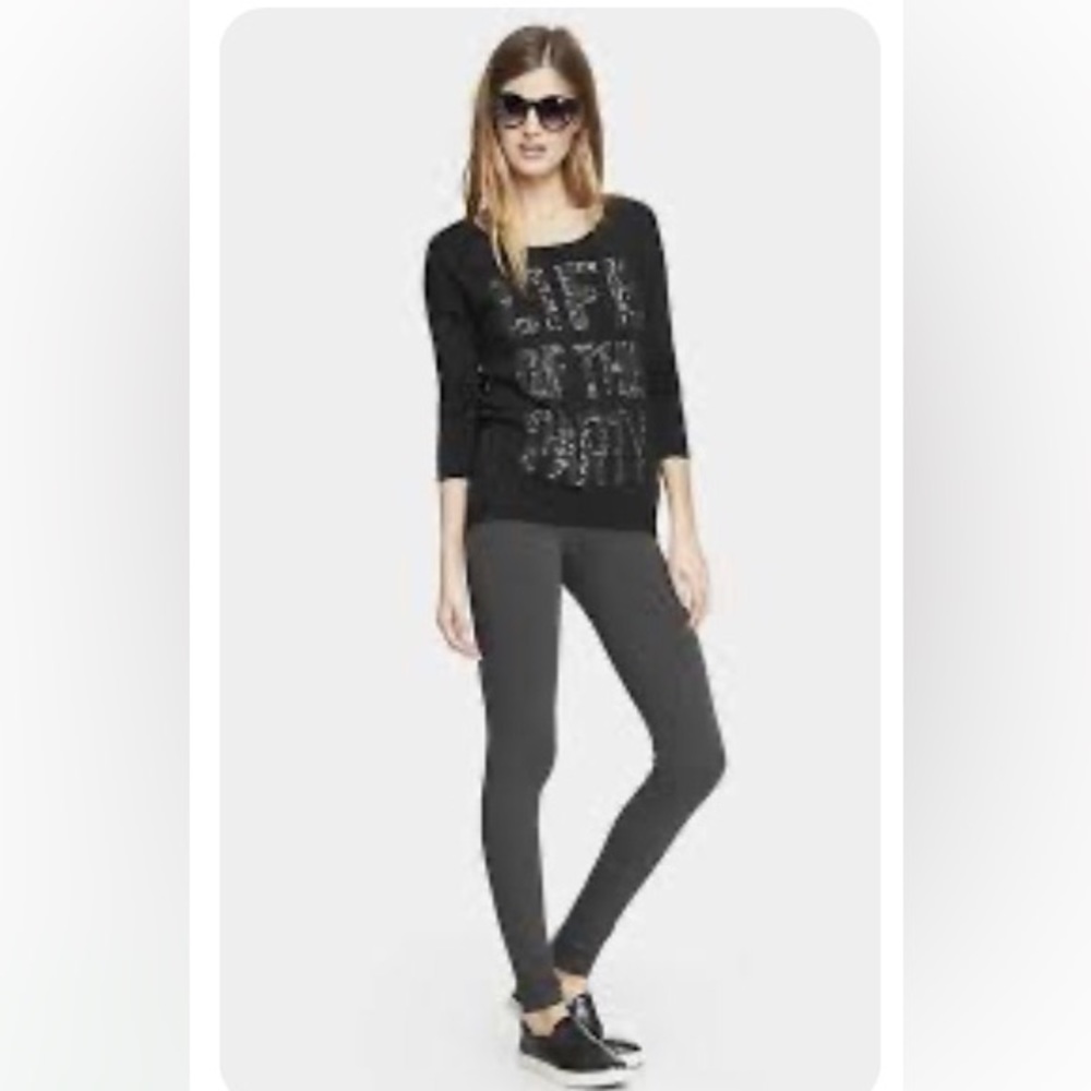 EXPRESS Cashmere Blend Leggings Heather Gray